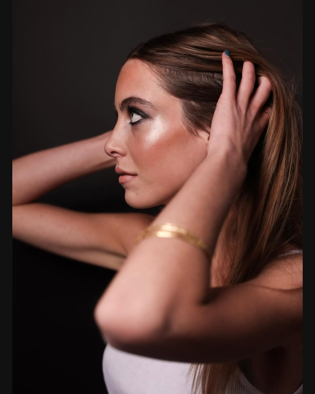 Colure Beauty bridal Makeup application in progress.